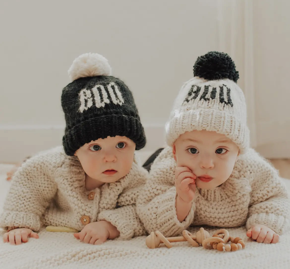 Knitted BOO Halloween Beanie