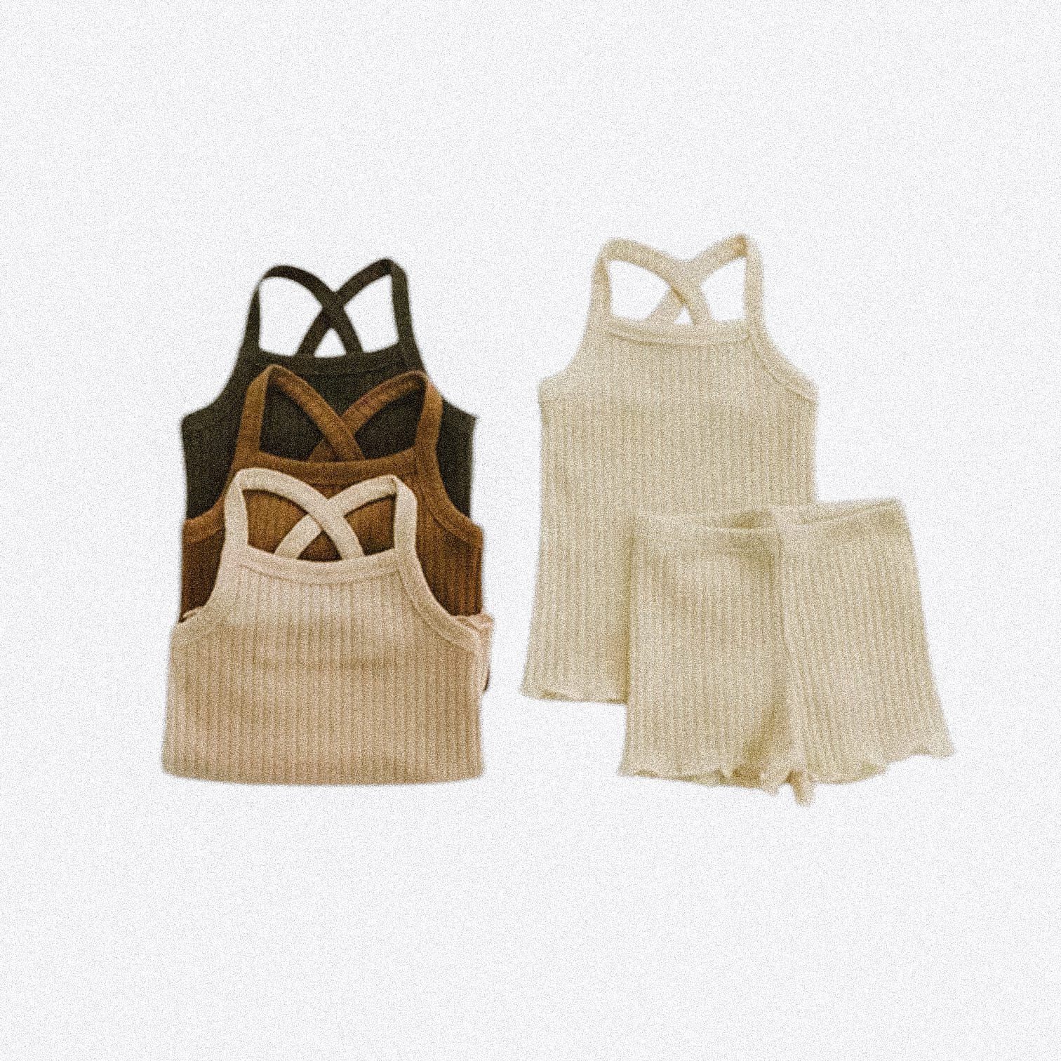 Ruffle Cross - Back Tank Sets