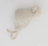 Natural Garter Stitch Knit Bonnet