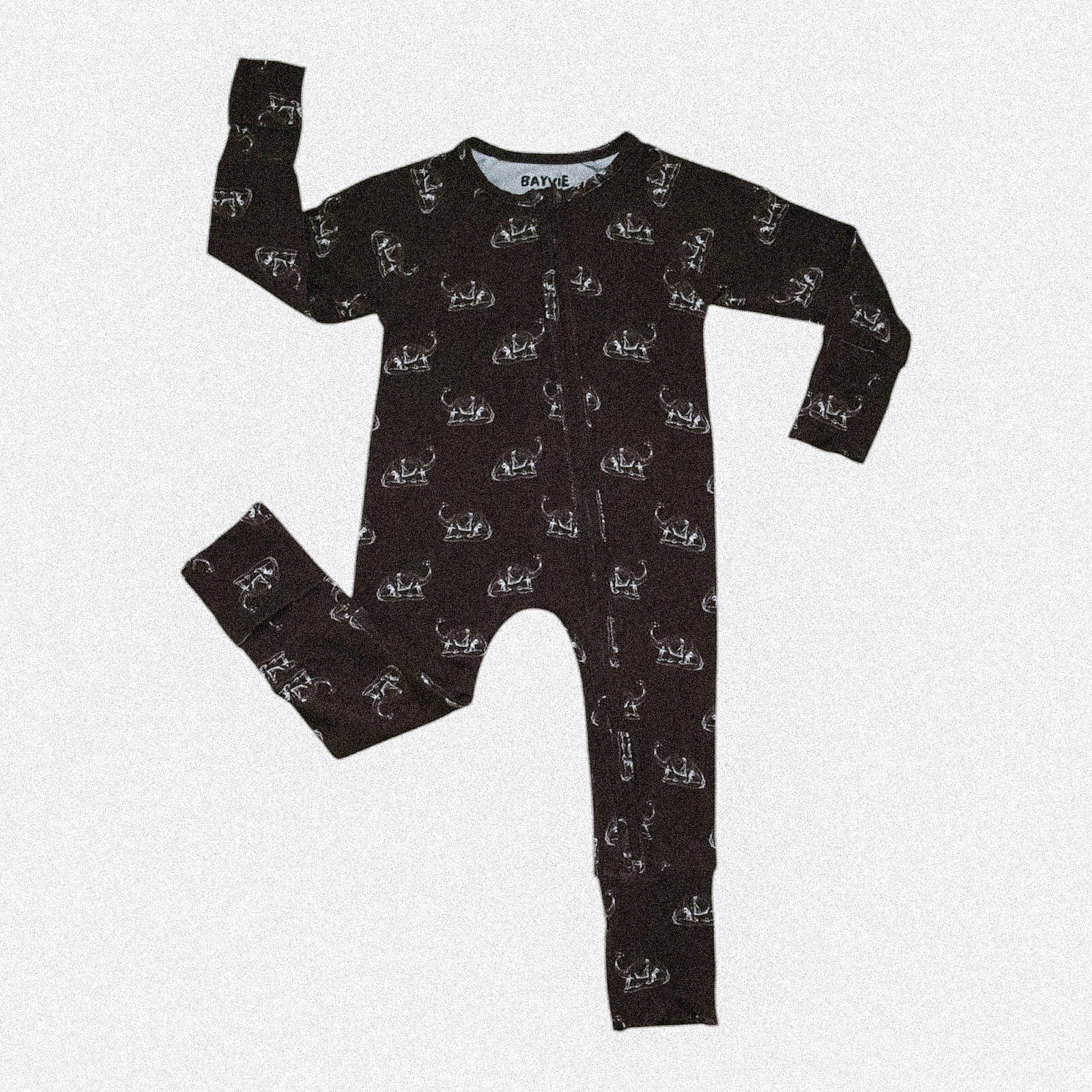 Midnight Dino Roar Bamboo Zip Romper