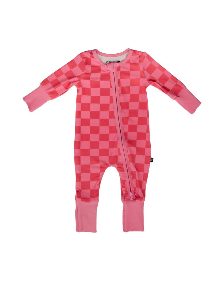 Preemie Stone Checkers Bamboo Pjs