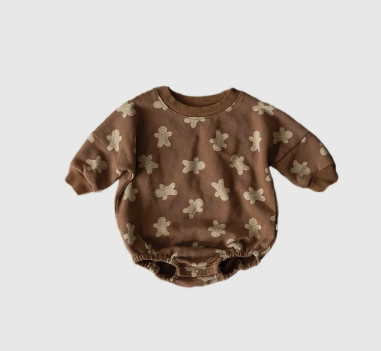 Gingerbread Cozy Romper