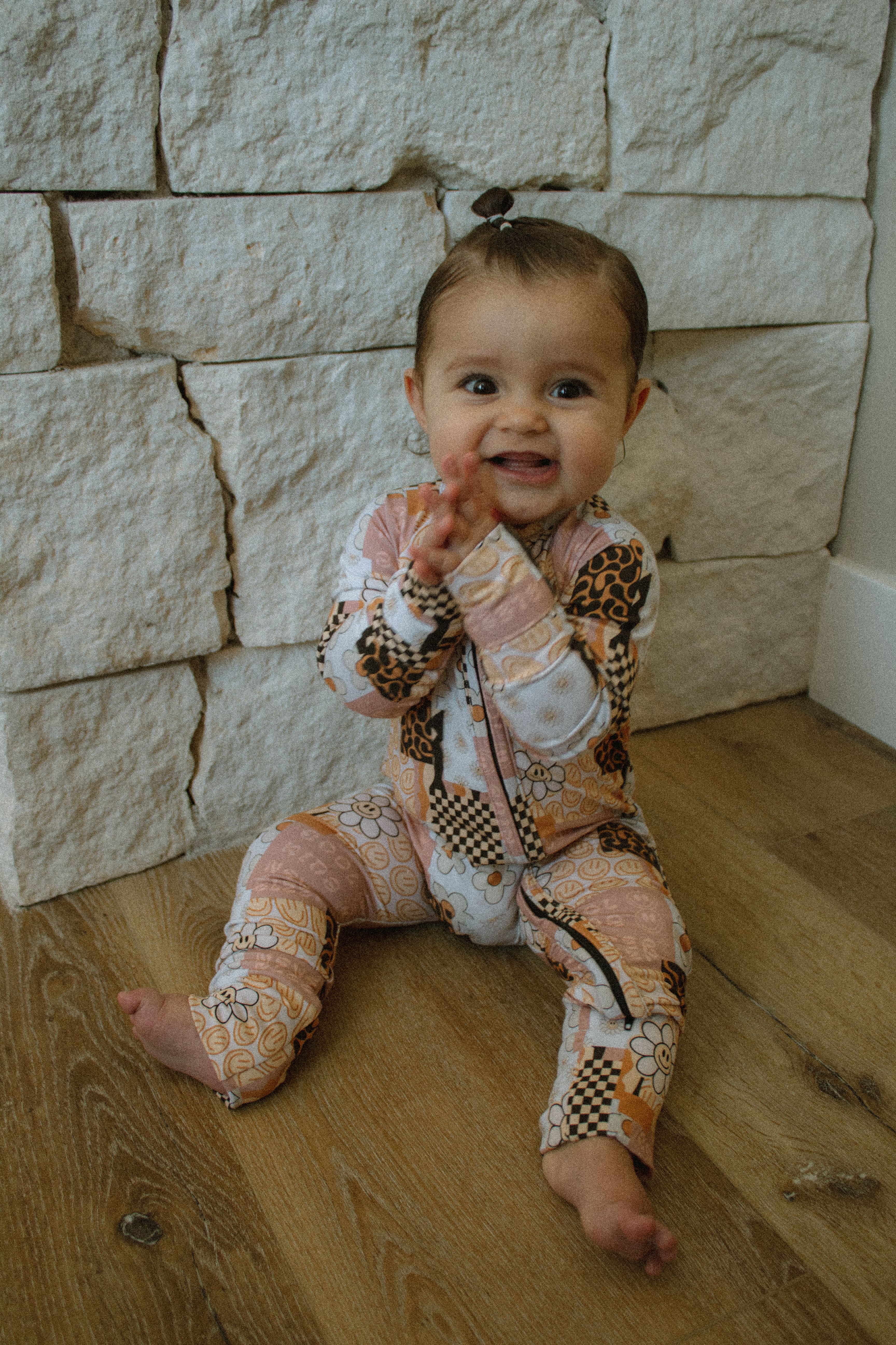 Snooze Patch Party Zip Romper