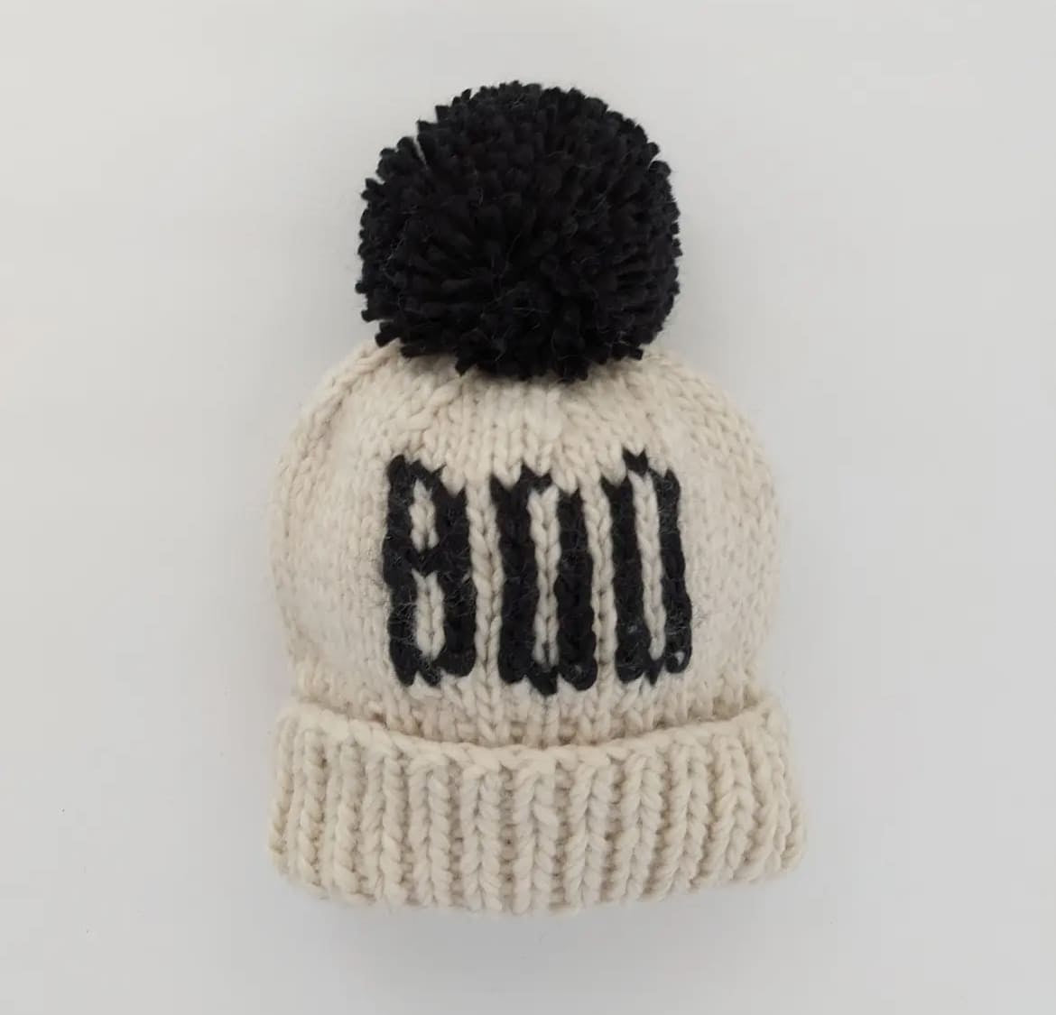Knitted BOO Halloween Beanie